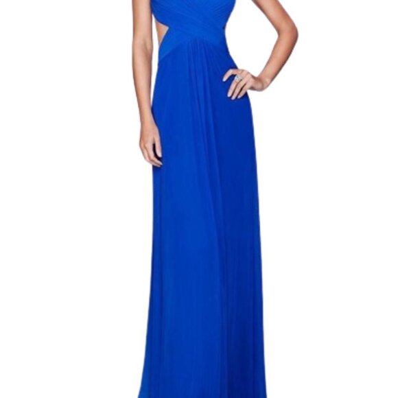 NWT La Femme 22304SC Prom Dress Blue Size 8 - Picture 4 of 6